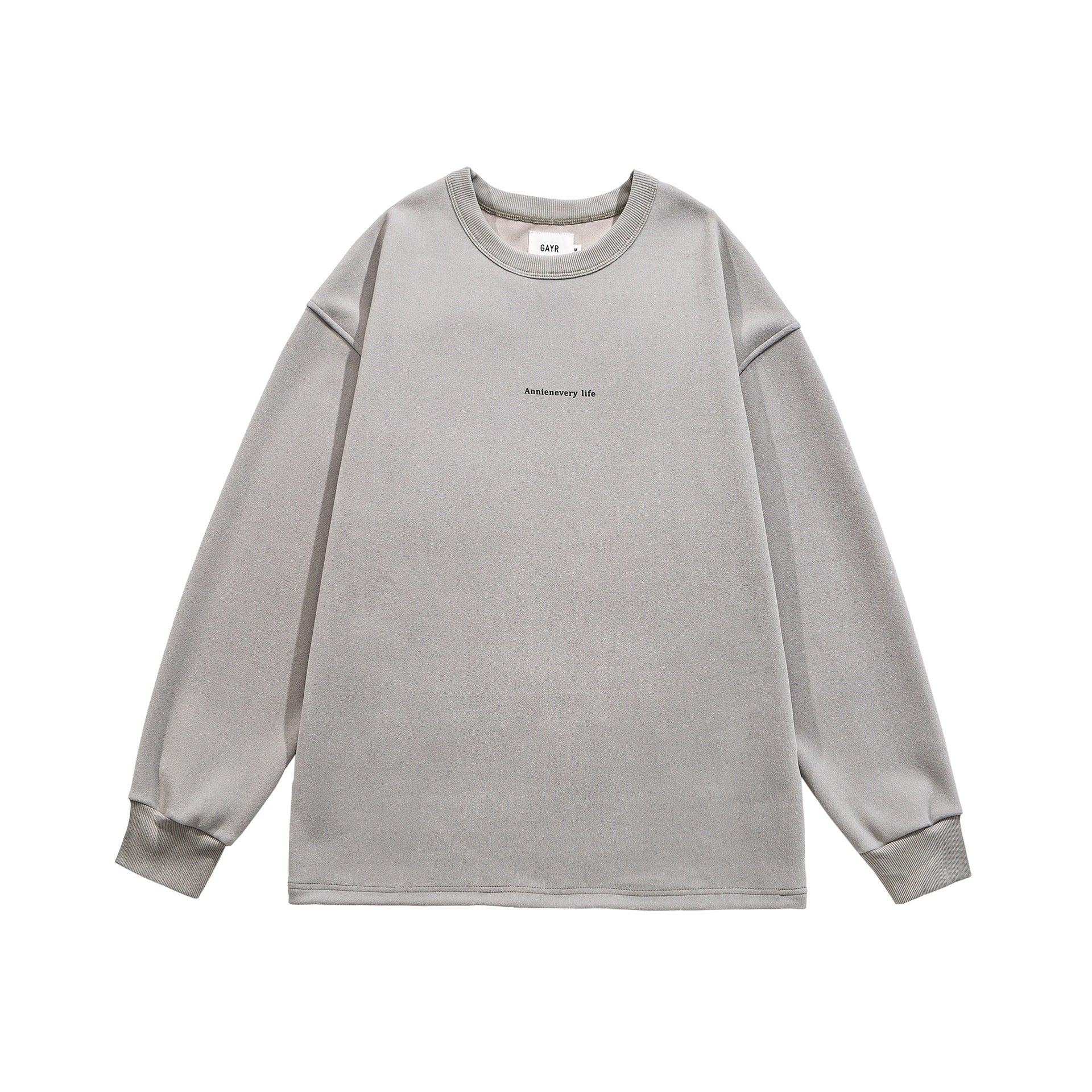 Vintage Small Letter Print Loose Hoodie