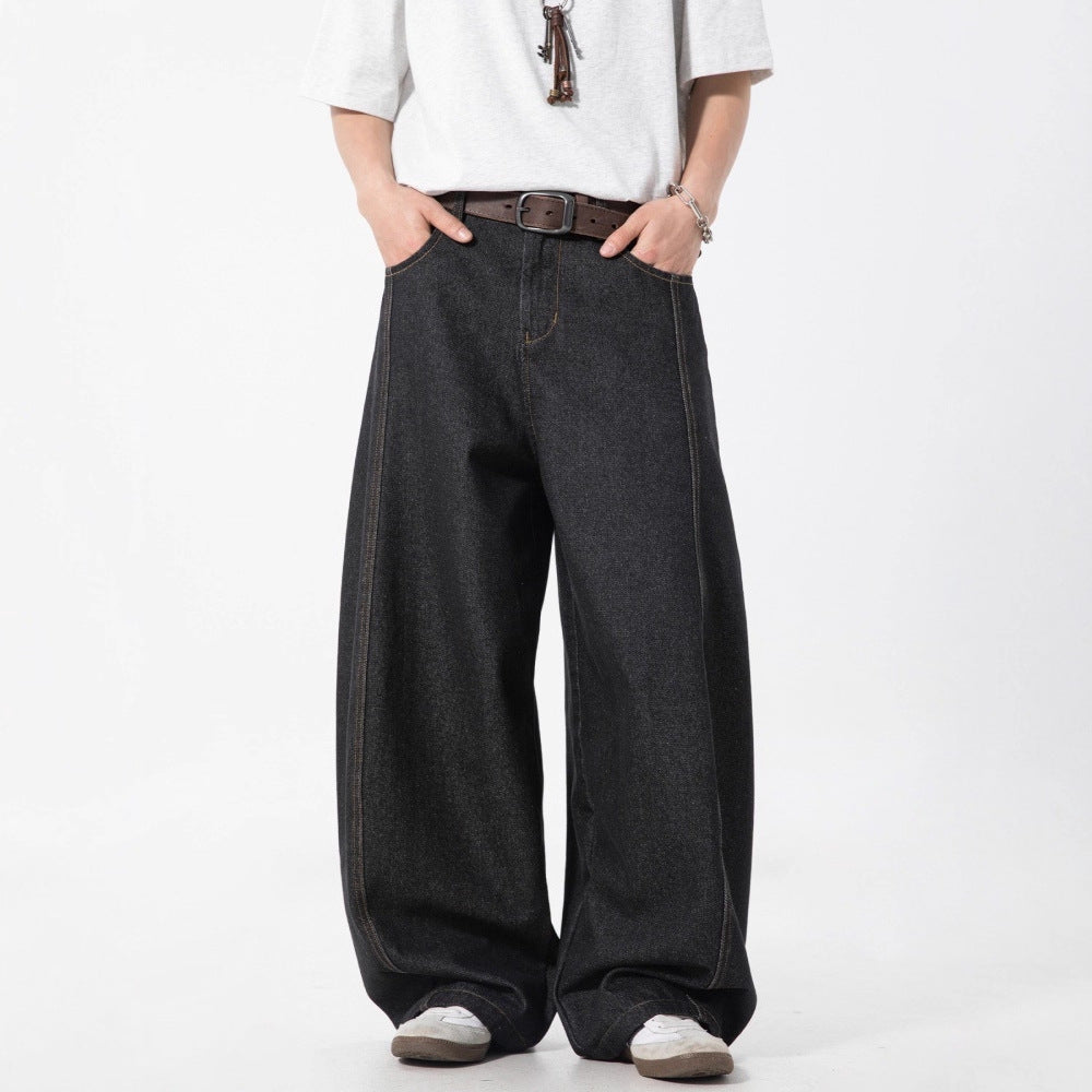Loose semi elastic jeans for men