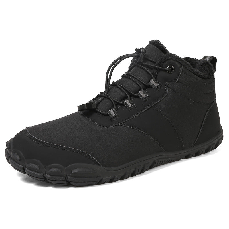 Winter Snow Boots Men's Mid-Calf Warm Fleece Lined Winter Shoes
