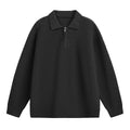 Half zip lapel sweater for men