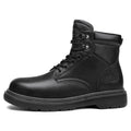 Work Security Black Boots Safety Shoe Classic Biker Ankle Footwear Fashion Non-slip Classic High Top Round Toe Wild Men's Shoes
