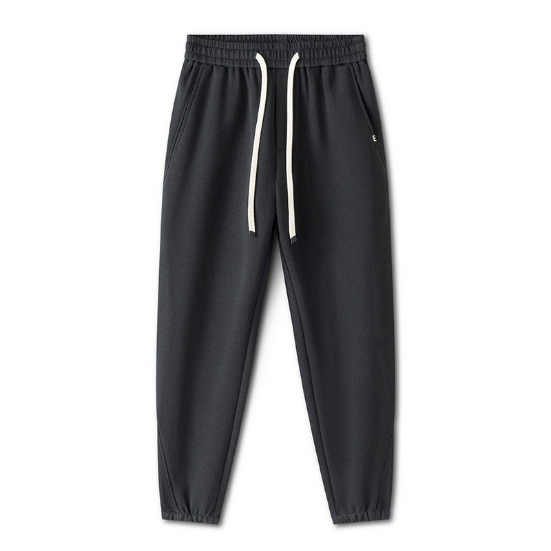Knitted Mid-Waist Elastic Drawstring Pants for Men