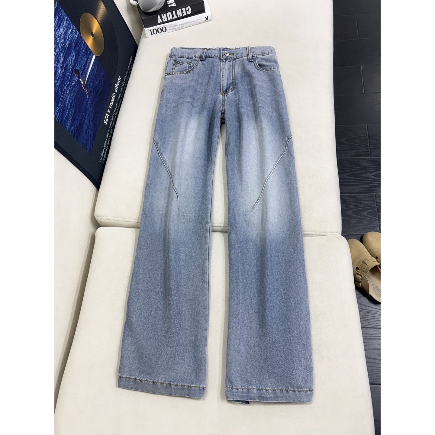 Light Blue Tencel Lyocell Jeans for Men