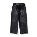 Washed Distressed Loose Straight Leg Jeans
