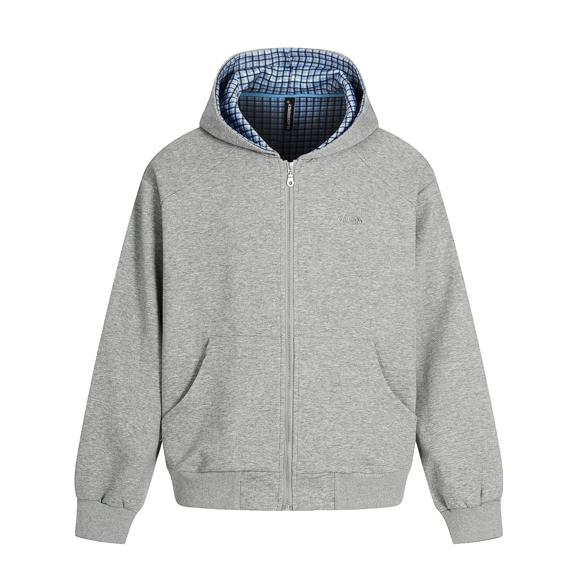 Splicing cardigan zipper hoodie for men