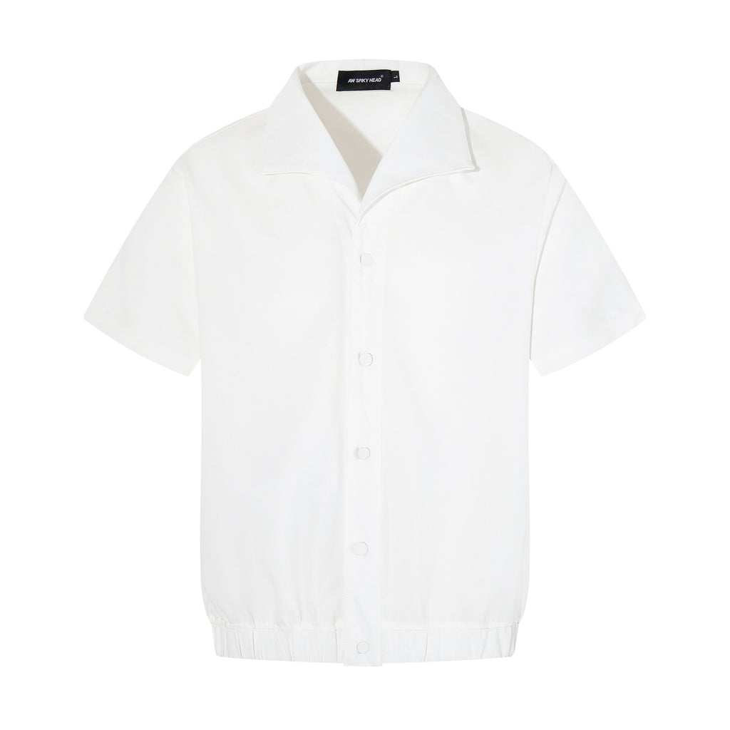 Gun dock pleated short sleeved shirt