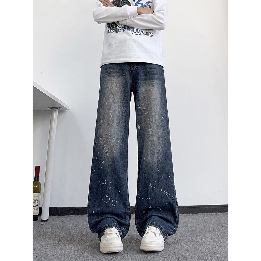 Paint Knife-Style Denim Pants for Men