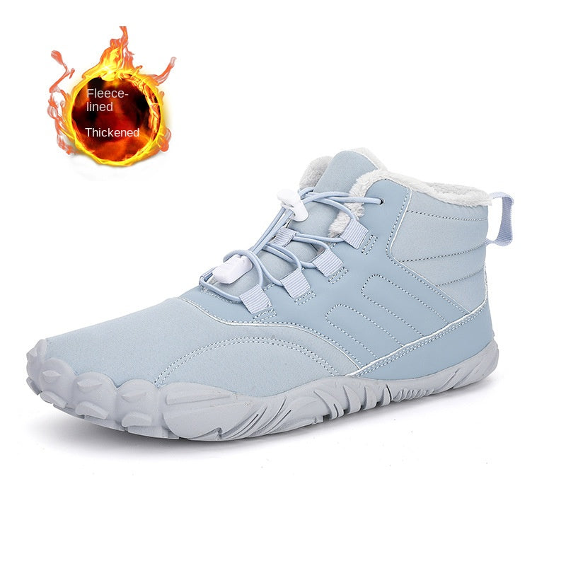 Winter Snow Boots Men's Mid-Calf Warm Fleece Lined Winter Shoes