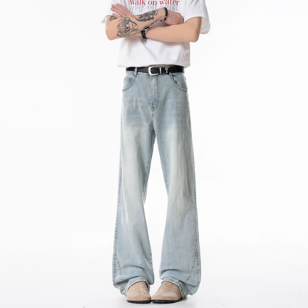 Slim Fit Straight Leg Denim Jeans Men