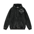 Embroidered and flannel hooded sweatshirt for men
