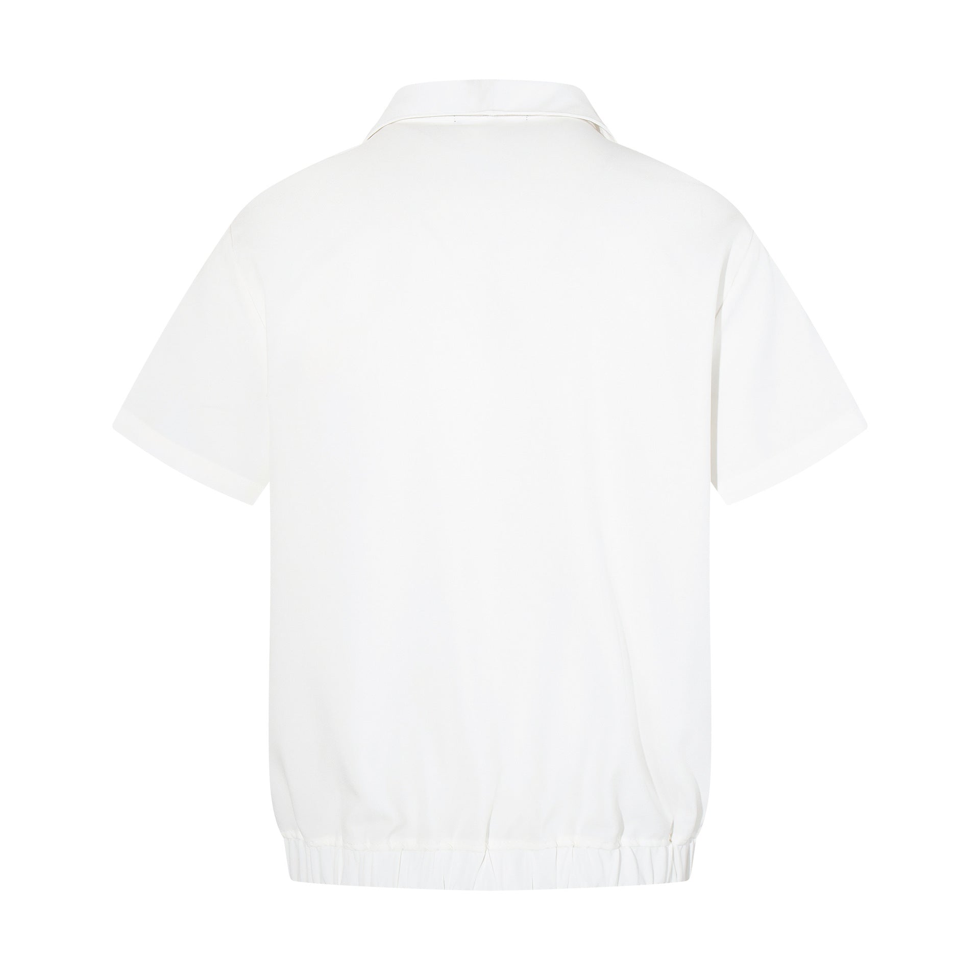 Gun dock pleated short sleeved shirt
