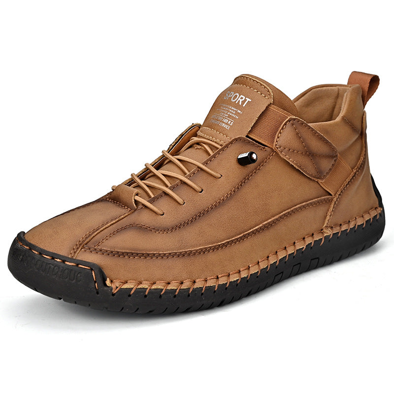 Men's mid top Martin boots outdoor casual workwear stitched men's shoes