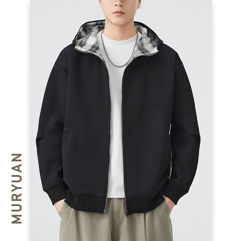 Street Style Zip-Up Hooded Sweatshirt for Men