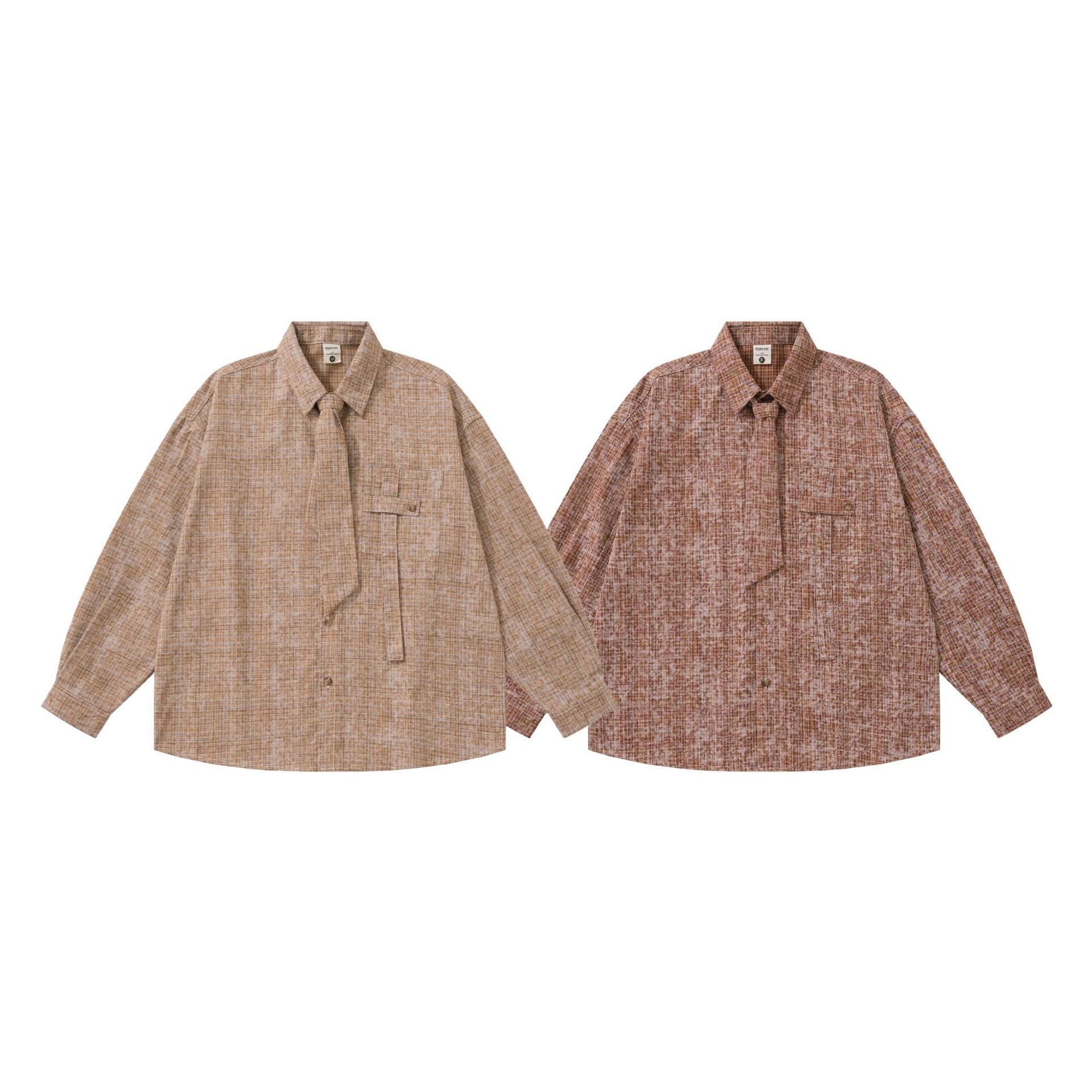 College Wind Long Sleeve Shirt for Men