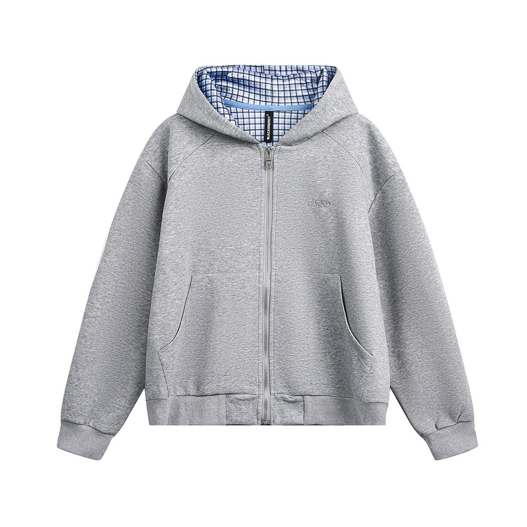 Splicing cardigan zipper hoodie for men