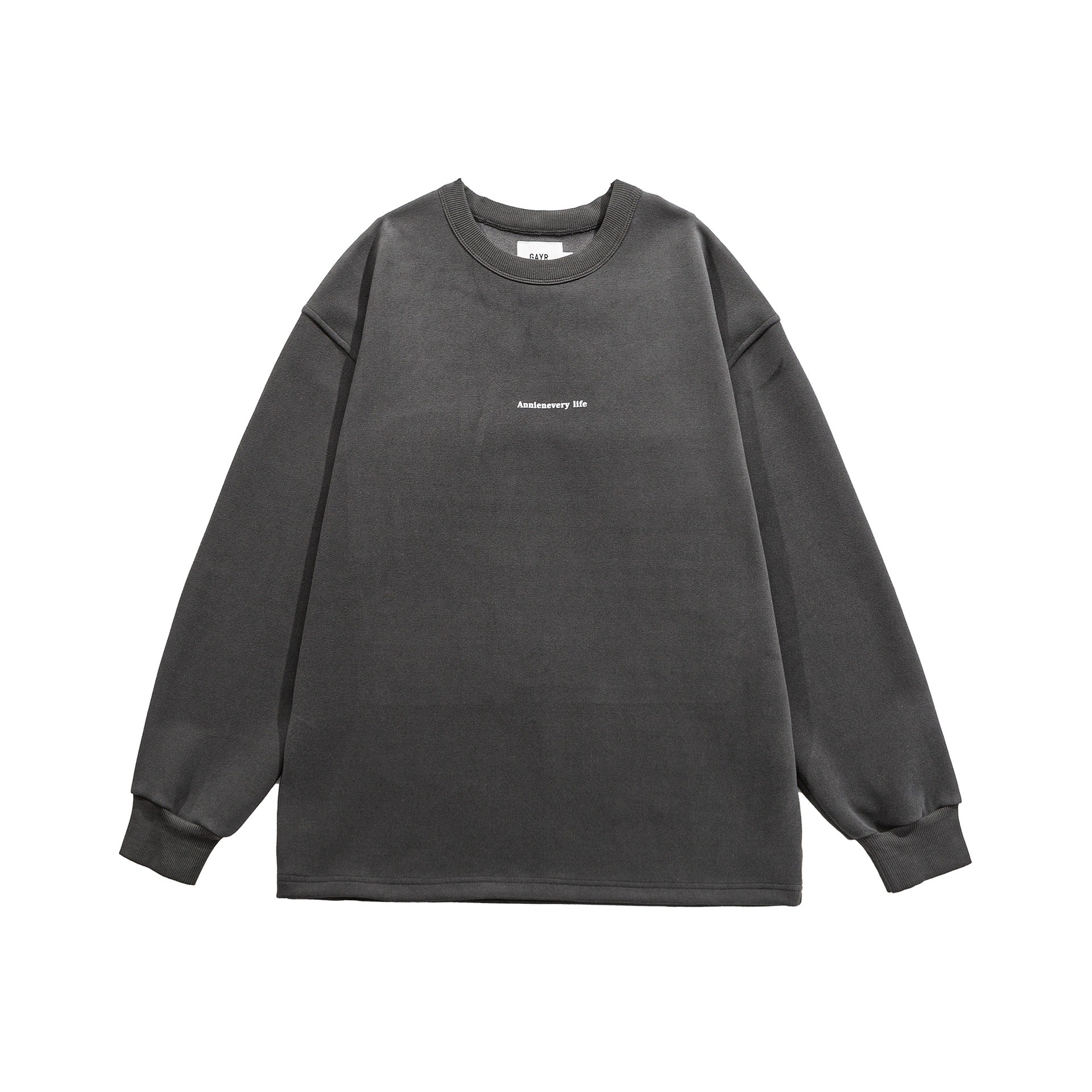 Vintage Small Letter Print Loose Hoodie