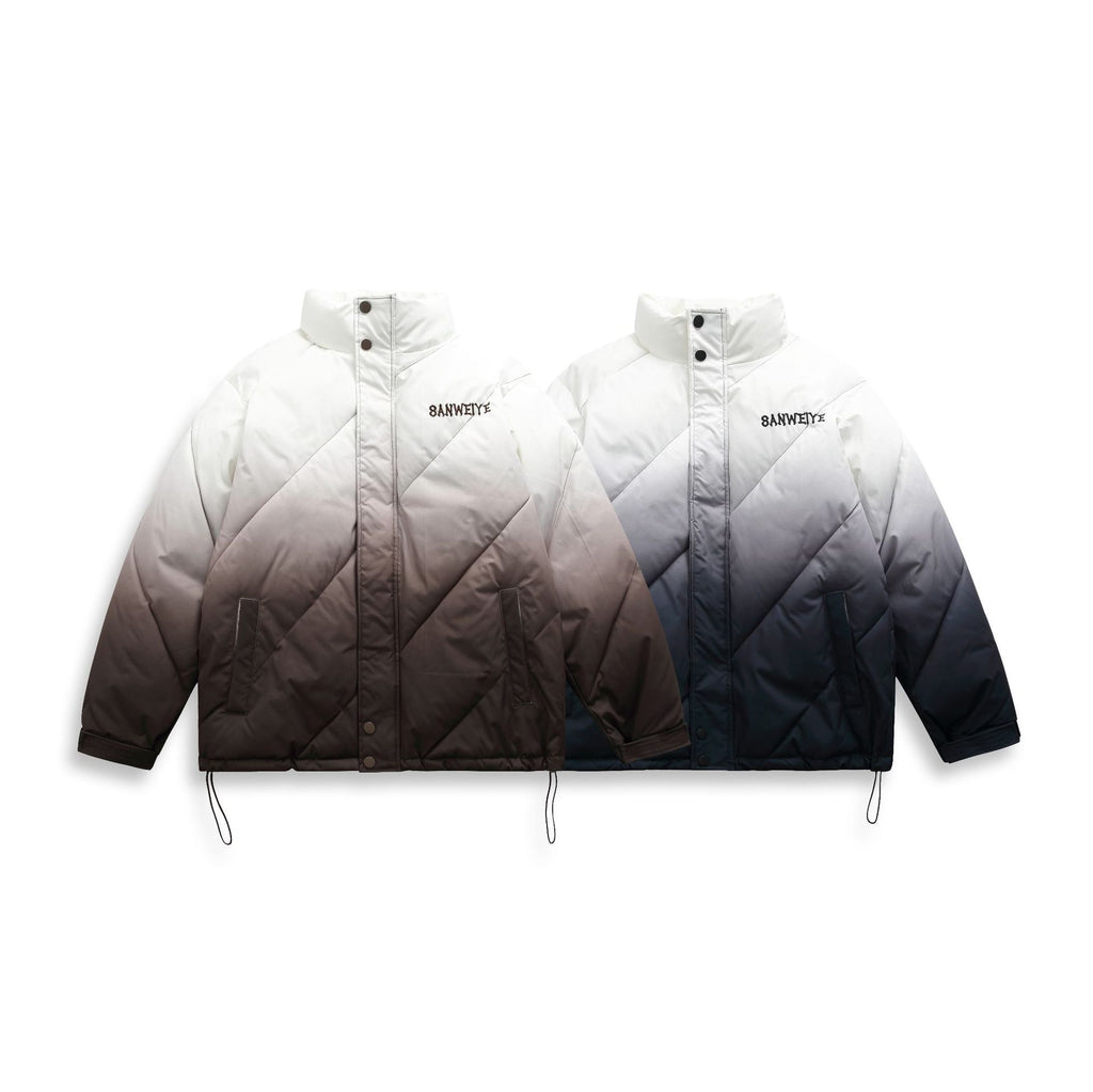 Letter embroidery gradient cotton jacket