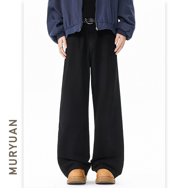 Simple Washed Cotton Casual Pants for Men and Women
