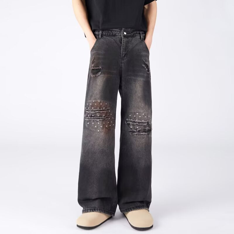 Ripped denim jeans