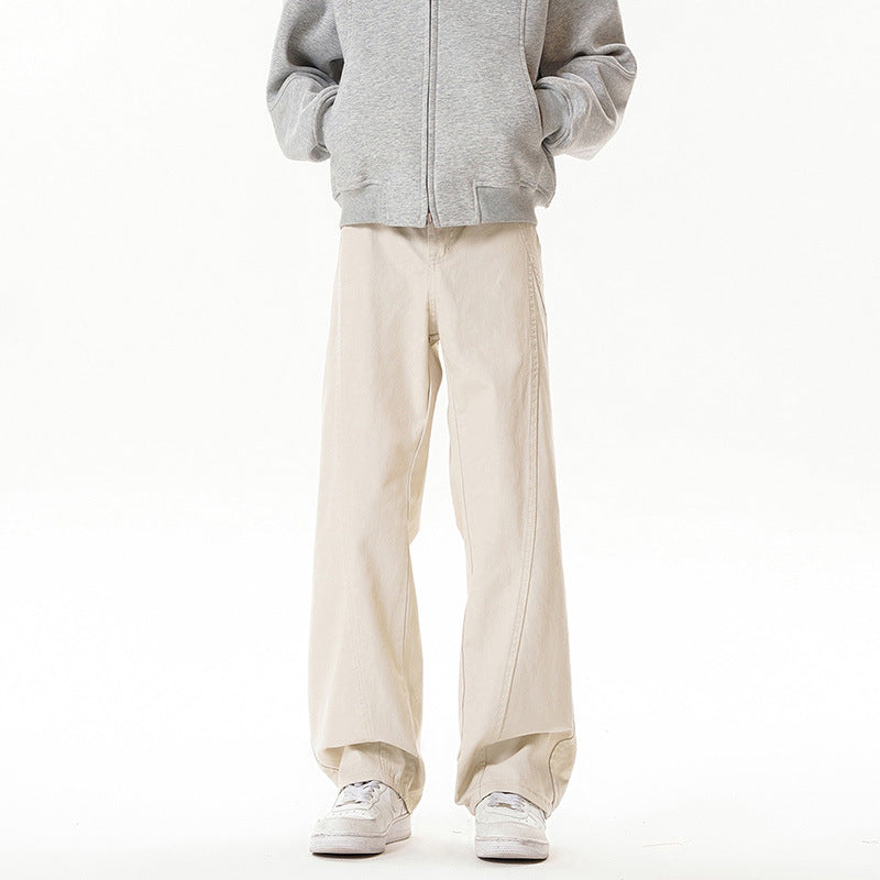 Vintage Asymmetric Flared Denim Pants