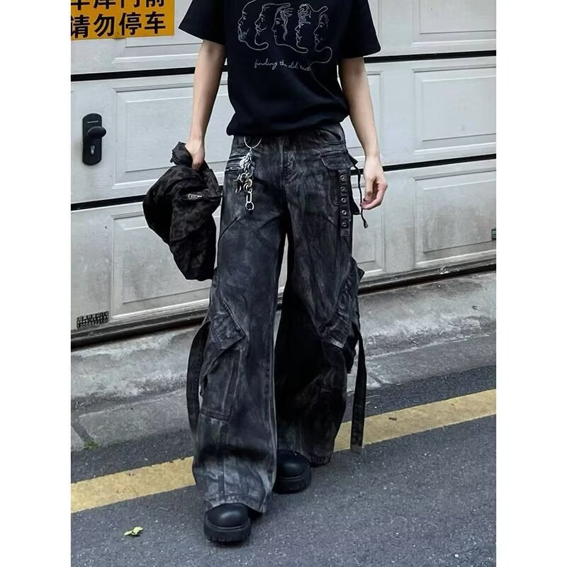 Heavy duty denim pants for men