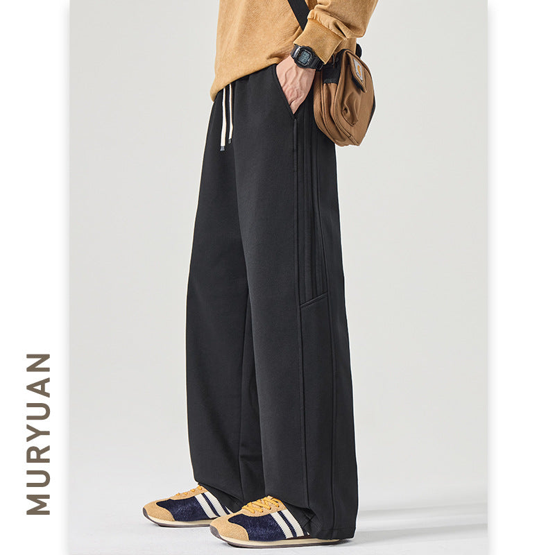 Cleanfit Simple Knit Stripe Casual Pants for Men