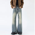 Style Ripped Flared Denim Pants for Men