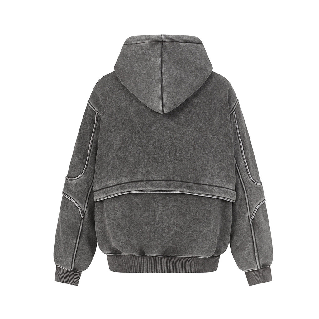 Washed hooded sweatshirt for men