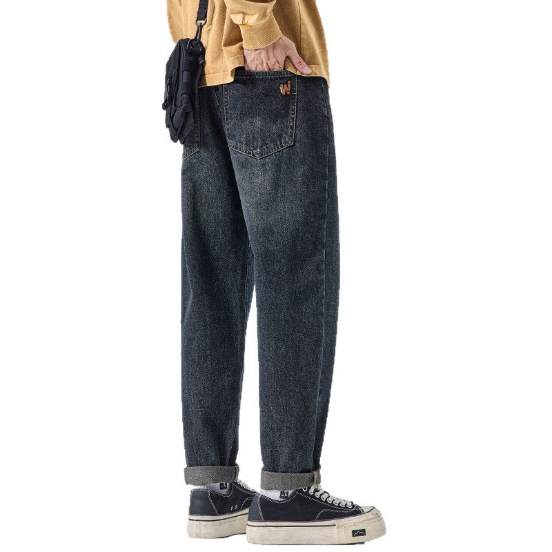 Casual Straight-Leg Harlan Denim Pants for Men