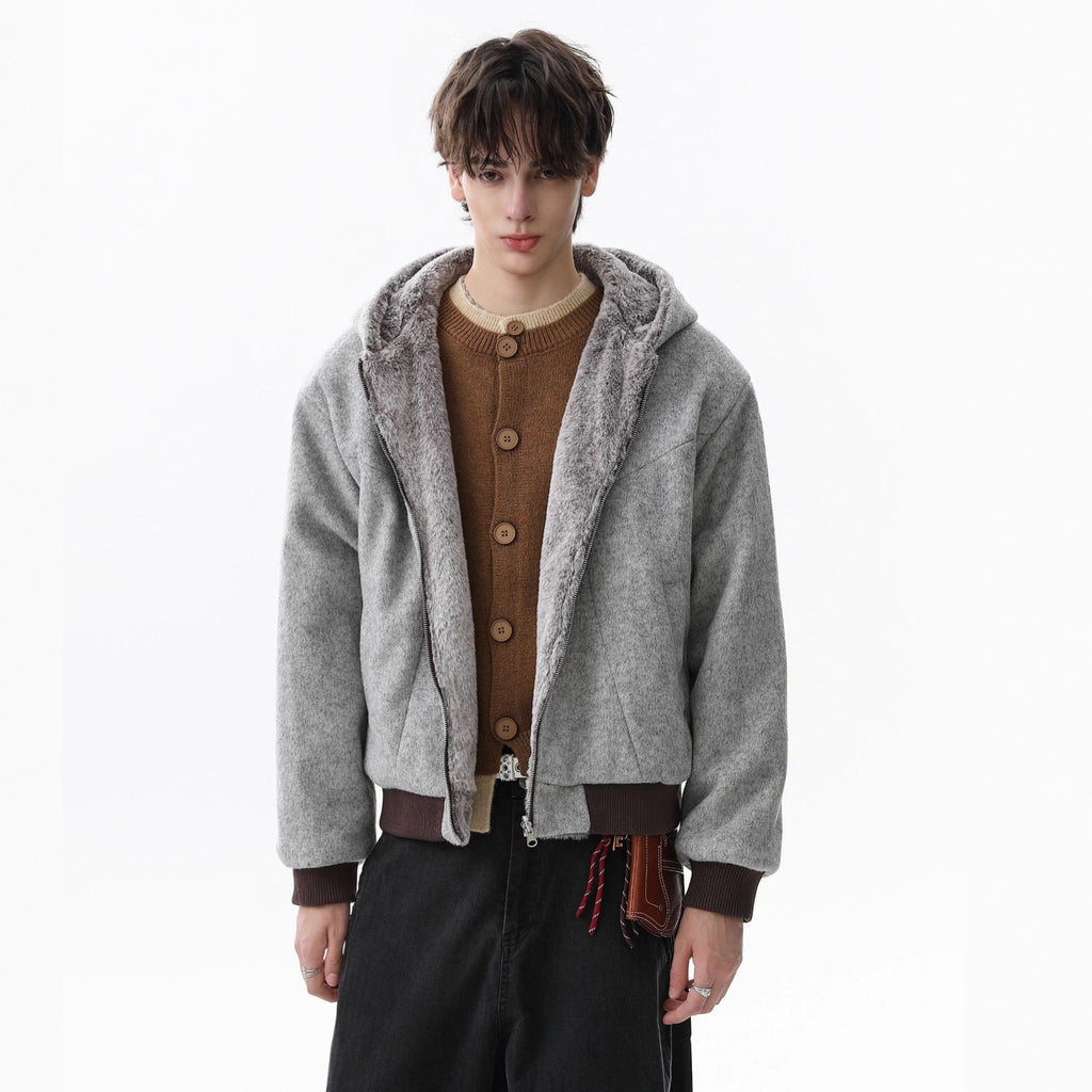 Zipper hooded sweatshirt