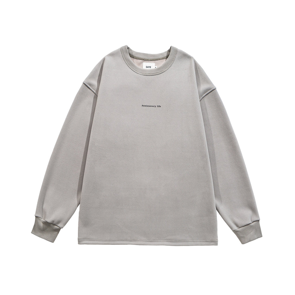 Vintage Small Letter Print Loose Hoodie