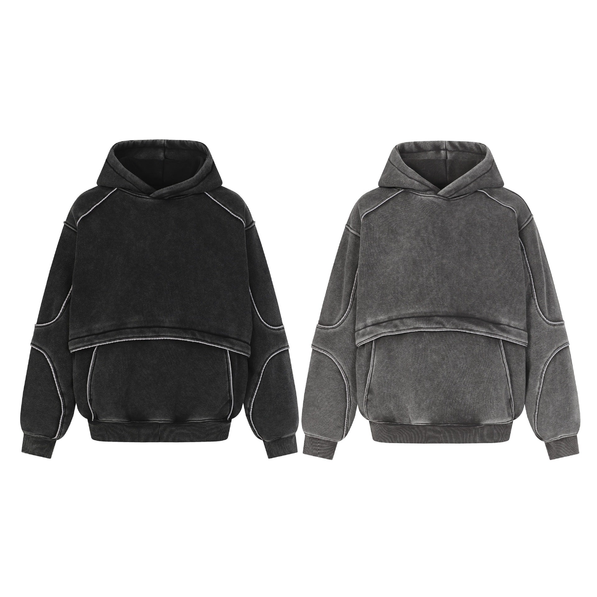 Washed hooded sweatshirt for men