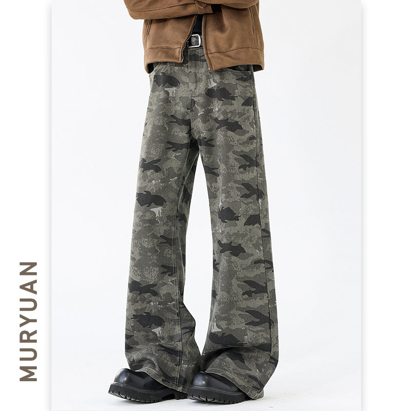 Style Camouflage Tapered Pants for Men