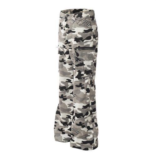 Camouflage micro flared pants for men