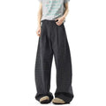 Classic Black Plaid Casual Pants for Men and Women