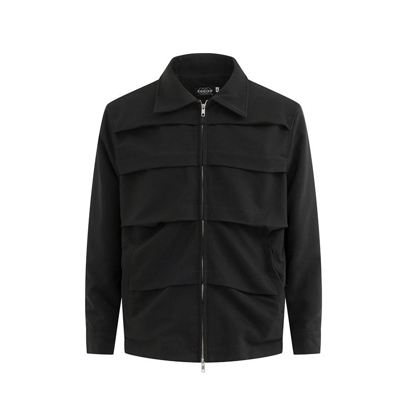 Fold collar jacket for men and women
