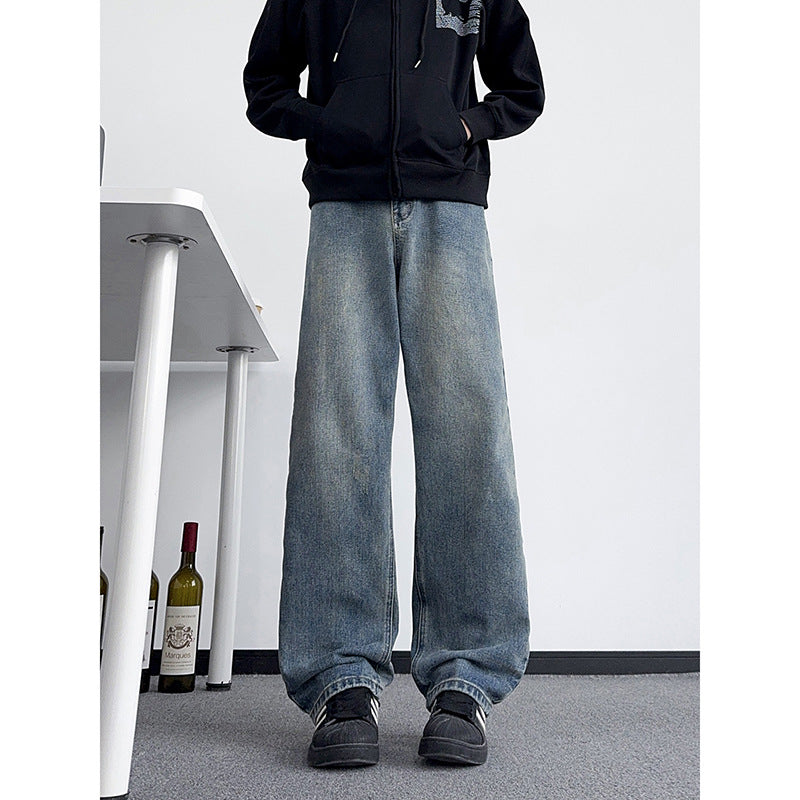 Distressed Denim Pants Men Long Pants