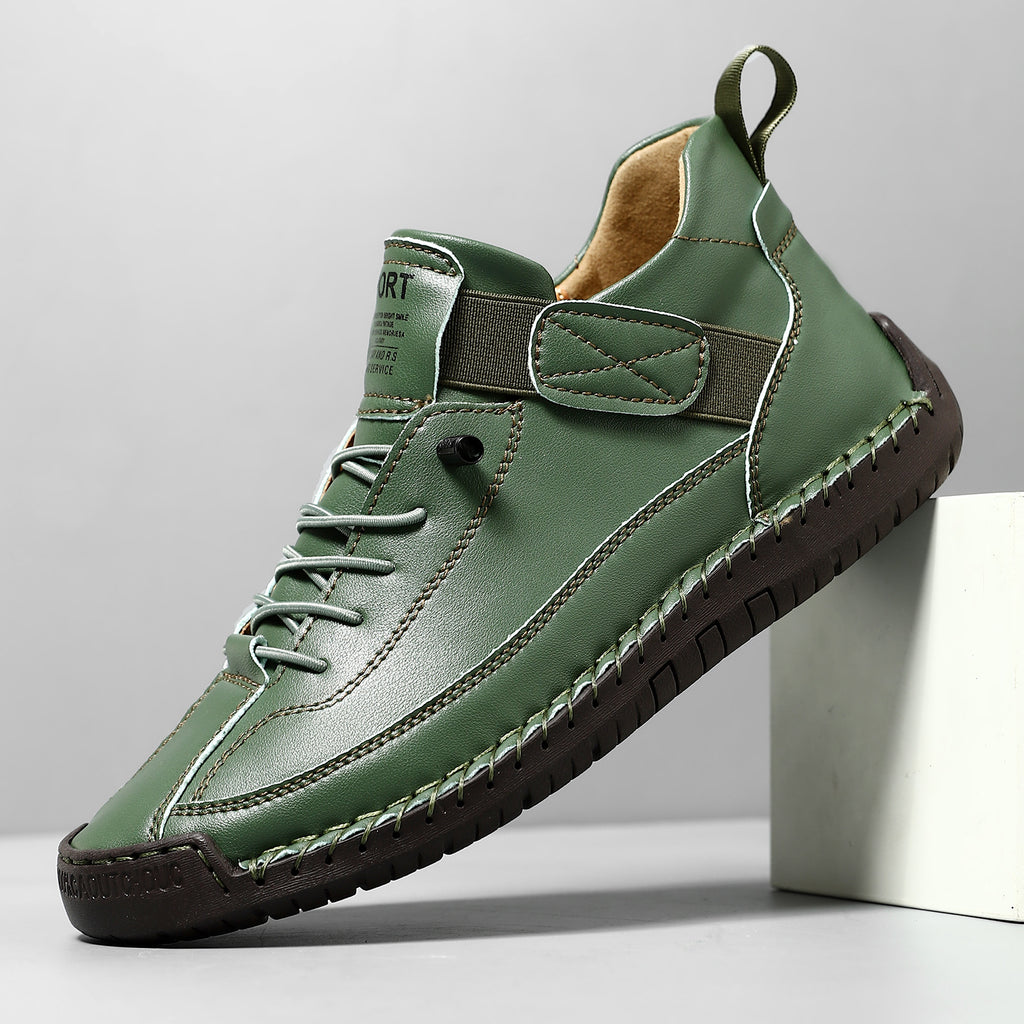 Men's mid top Martin boots outdoor casual workwear stitched men's shoes