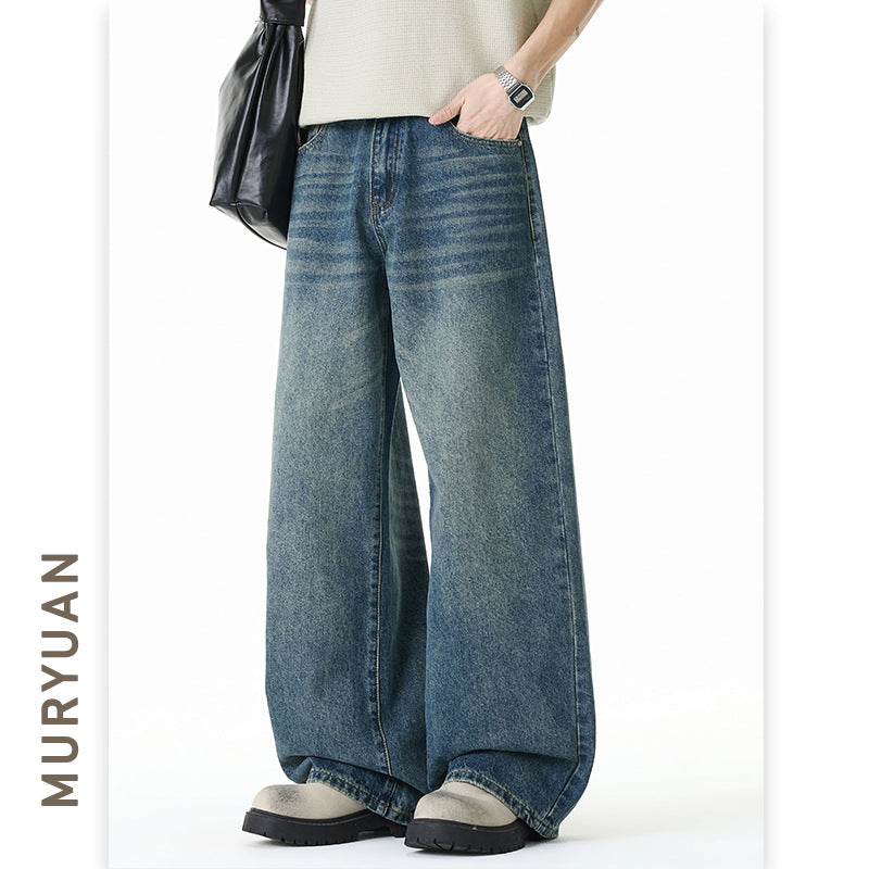 Pants Men Loose Straight Leg Commuter