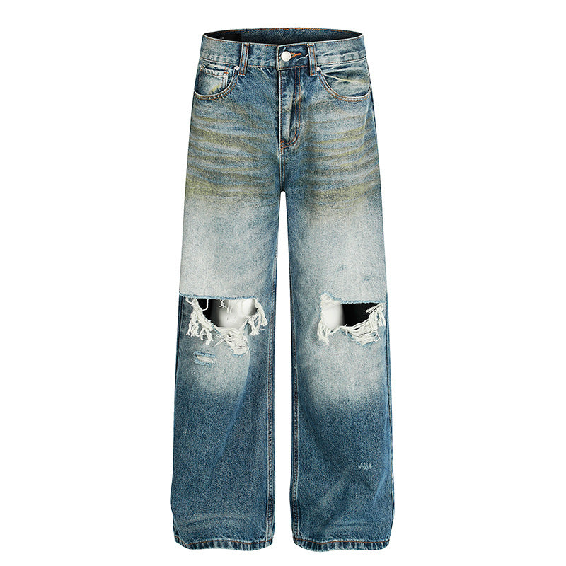 Ripped denim pants