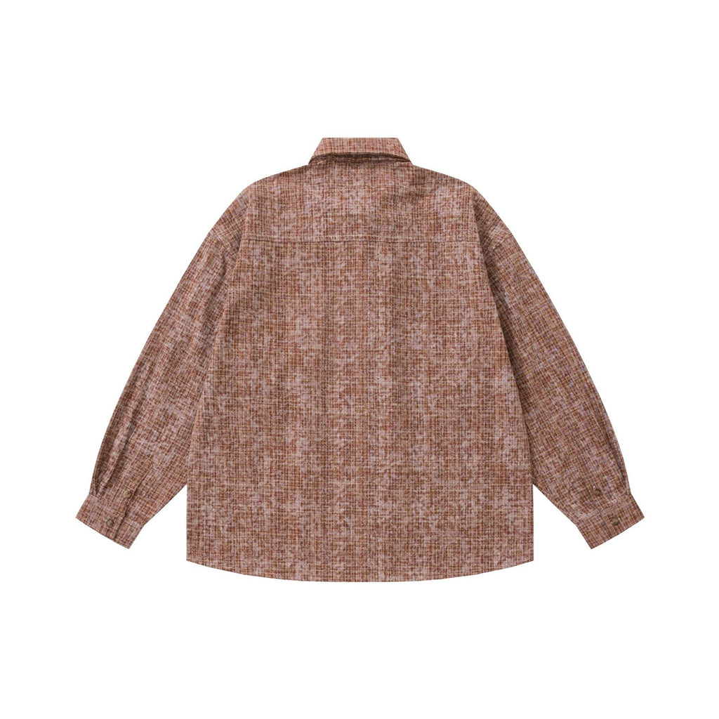 College Wind Long Sleeve Shirt for Men