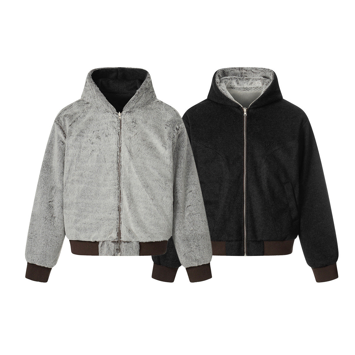 Zipper hooded sweatshirt for men