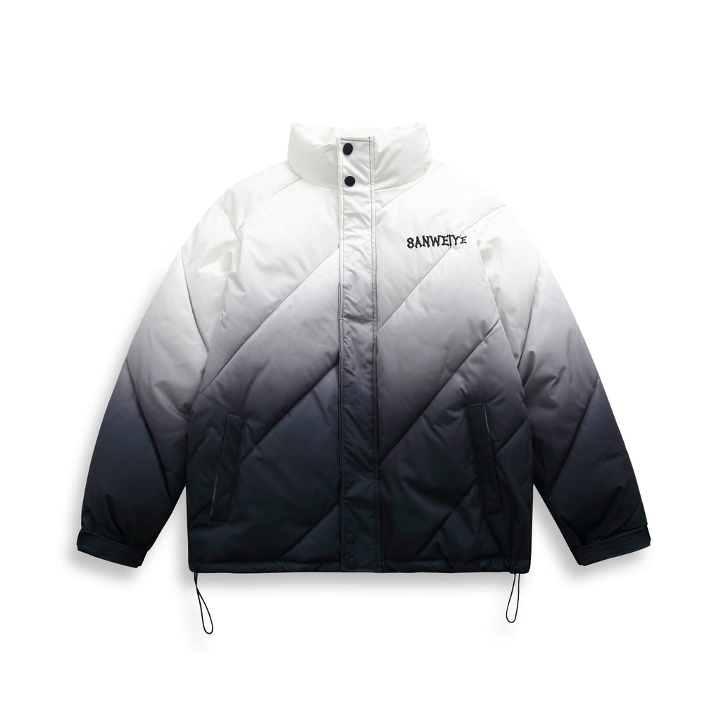 Letter embroidery gradient cotton jacket