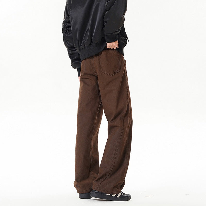 Vintage Asymmetric Flared Denim Pants