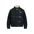 Airplane buttoned lamb wool cotton jacket
