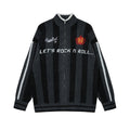 High neck striped sweater for men