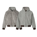 Zipper hooded sweatshirt