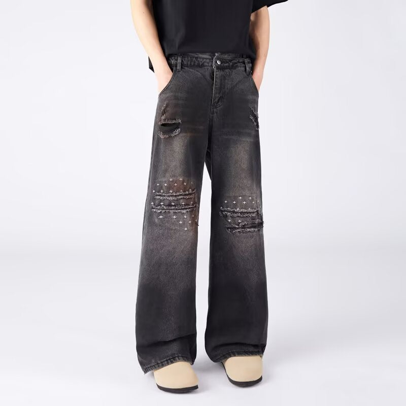 Ripped denim jeans