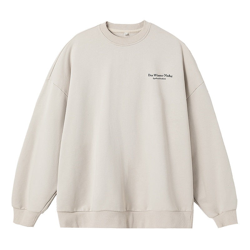 Printed round neck hoodie for men