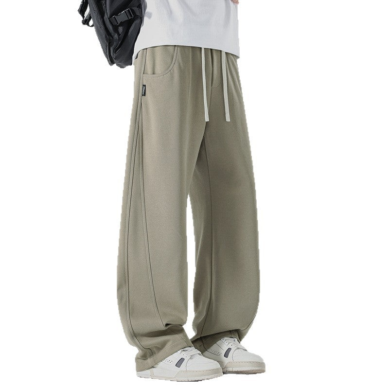 Style Patchwork Knit Knife Pants for Men